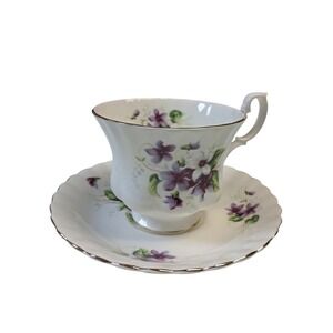 Royal Albert ~Purple Violets~ Teacup & Saucer , England, Bone China